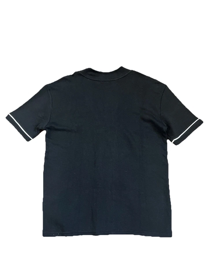 男式 Forever 21 纽扣前衬衫颜色黑色中号全新无标签 — 第 2/4 张图片