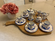 Miniature Limoges France Hand Painted Antique Porcelain Tea Set