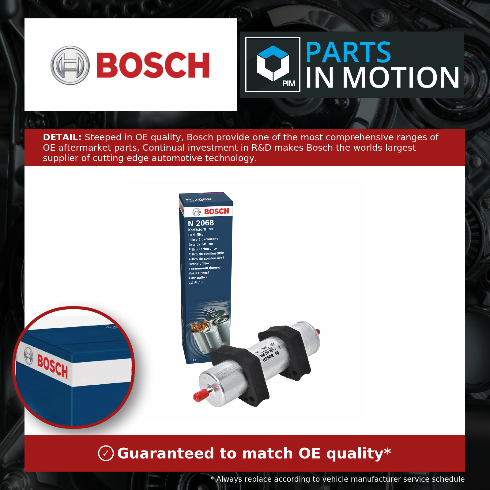 Bosch F026402068 Fuel Filter Service Replacement Fits Audi Porsche - Image 18