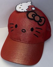 Hello Kitty Hat NEW by Sanrio 2025 Red Glittering Hat Hello Kitty