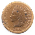 1865 1C Indian Head Penny Good (G)