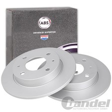 2x A.B.S. BREMSSCHEIBEN 250mm HINTEN passend für MITSUBISHI COLT SMART FORFOUR