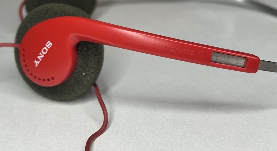 Rare Red Genuine Sony Walkman MDR-005 Headphones Walkman Vintage