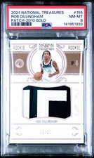 2024-25 National Treasures Rob Dillingham #155 Rookie 2010 Patch Gold 2/10 PSA 8