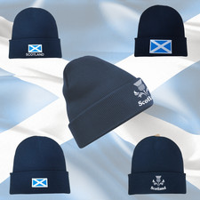 SCOTLAND WORLD CUP BEANIE SCOTLAND HAT WITH SALTIRE FLAG DESIGN SCOTTISH HATS