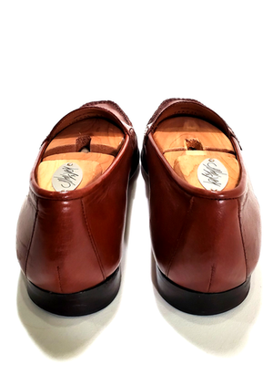 Bragano Cole Haan Made In Italy Brown Leather Penny Loafers Size 9.5 Bragano by Cole Haan Men main image 4