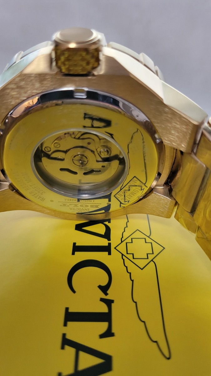 Invicta Bolt Automatic Men's Watch - 54mm, Gold 37522 | eBay