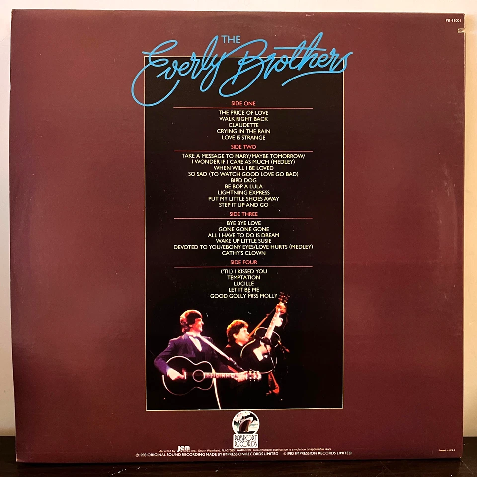 EVERLY BROTHERS - Reunion Concert (1983) - 12" Vinyl Record 2xLP - EX Foto 2 de 4