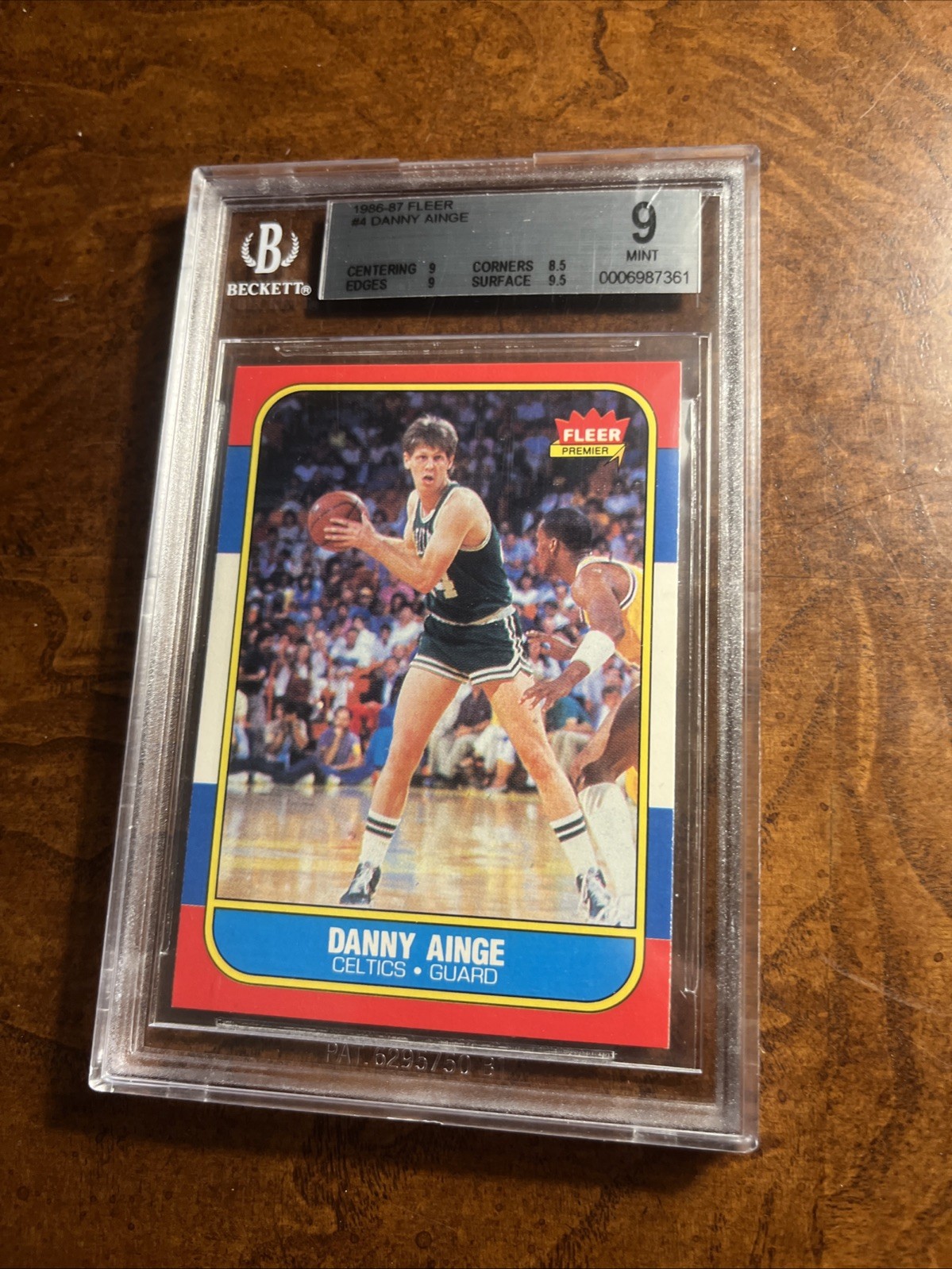 1986-87 Fleer Basketball #4 Danny Ainge Rookie Rc BGS 9 MINT 9.5 Sub Celtics 🔥