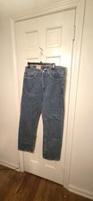Levi's 505 36X32 Regular Fit Straight Leg Men  s Jeans Blue Medium