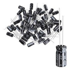 60Pcs 220uF 25V 6x12x35.8mm Electrolytic Capacitor High Temp