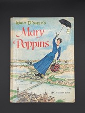 Vintage 1964 Walt Disney’s Mary Poppins A Big Golden Book Hardcover 12th Print