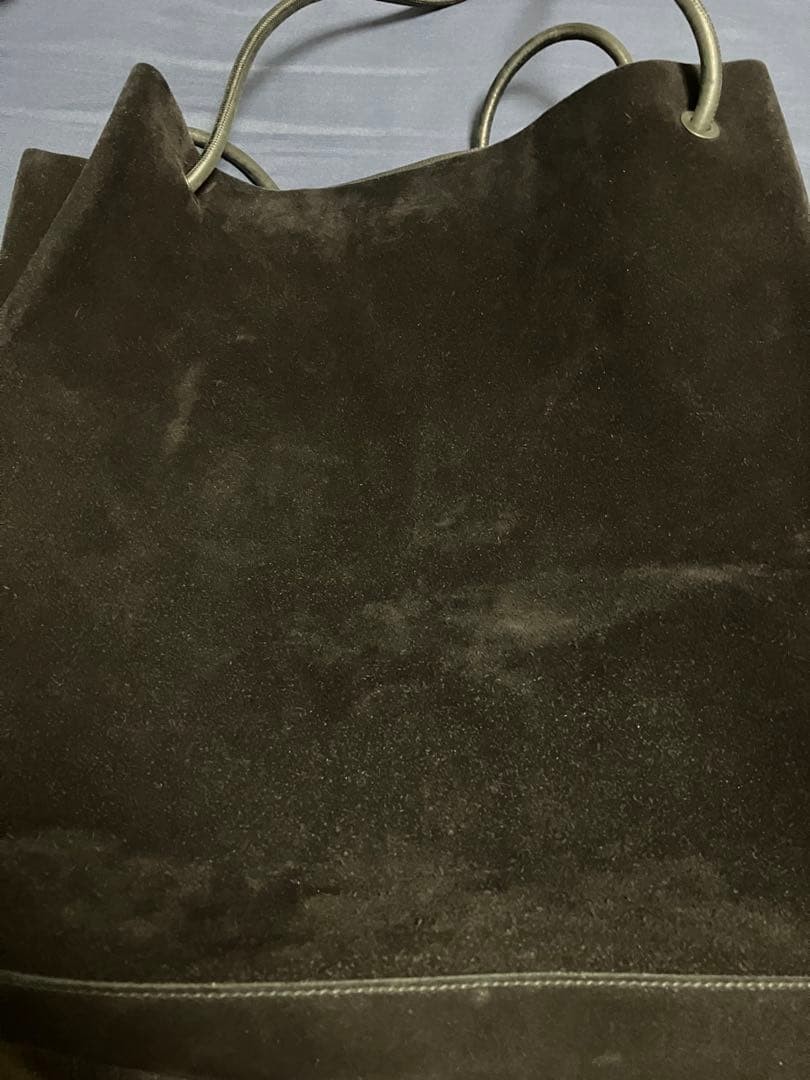 GUCCI 2002AW Tom Ford Suede Large Tote Bag Black Leather Vintage thumbnail 7