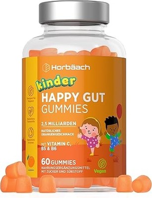 Biotisch Gummibärchen Kinder Bakterienstämme mit Vit C,B3,B5,&B6 - 60 vegane Stk