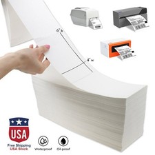 Perforated Fanfold 4"x6" Direct Thermal Shipping Labels for Zebra Rollo Printers