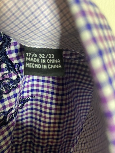 English Loundry Size 17.5 Multicolor Button Down Shirt - Picture 6 of 11