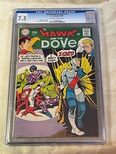 Hawk and the Dove #1 CGC 7.5 Silver Age DC Comics Ditko 8-9/68 Comic Book