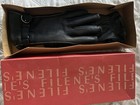 Filene's Vintage  Winter Time Ladies Sheep Leather gloves, Black. Buckle. — photo 1