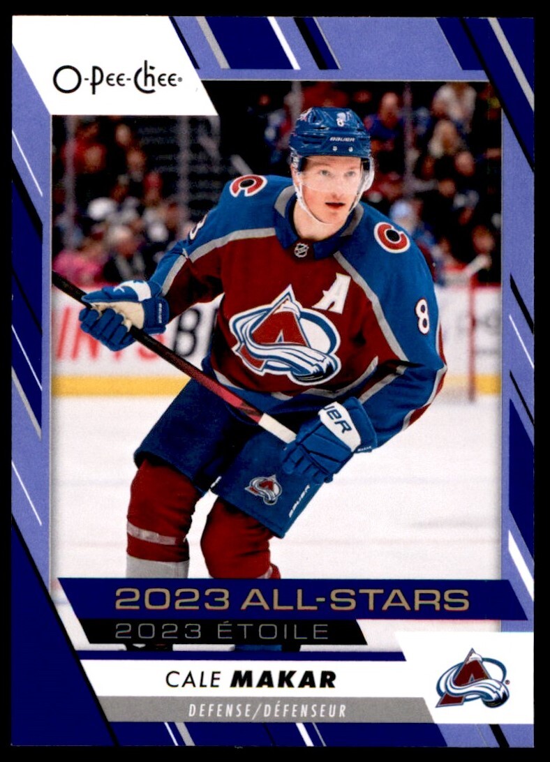 Cale Makar 2023-24 O-Pee-Chee Blue Border #525 Colorado Avalanche