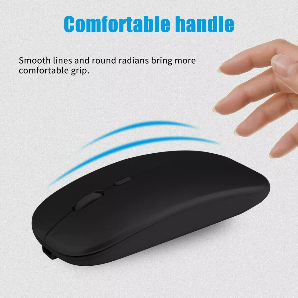 2.4GHz Rechargeable Wireless Mouse USB Receiver Mice For Computer PC Laptop - Image 3 of 4