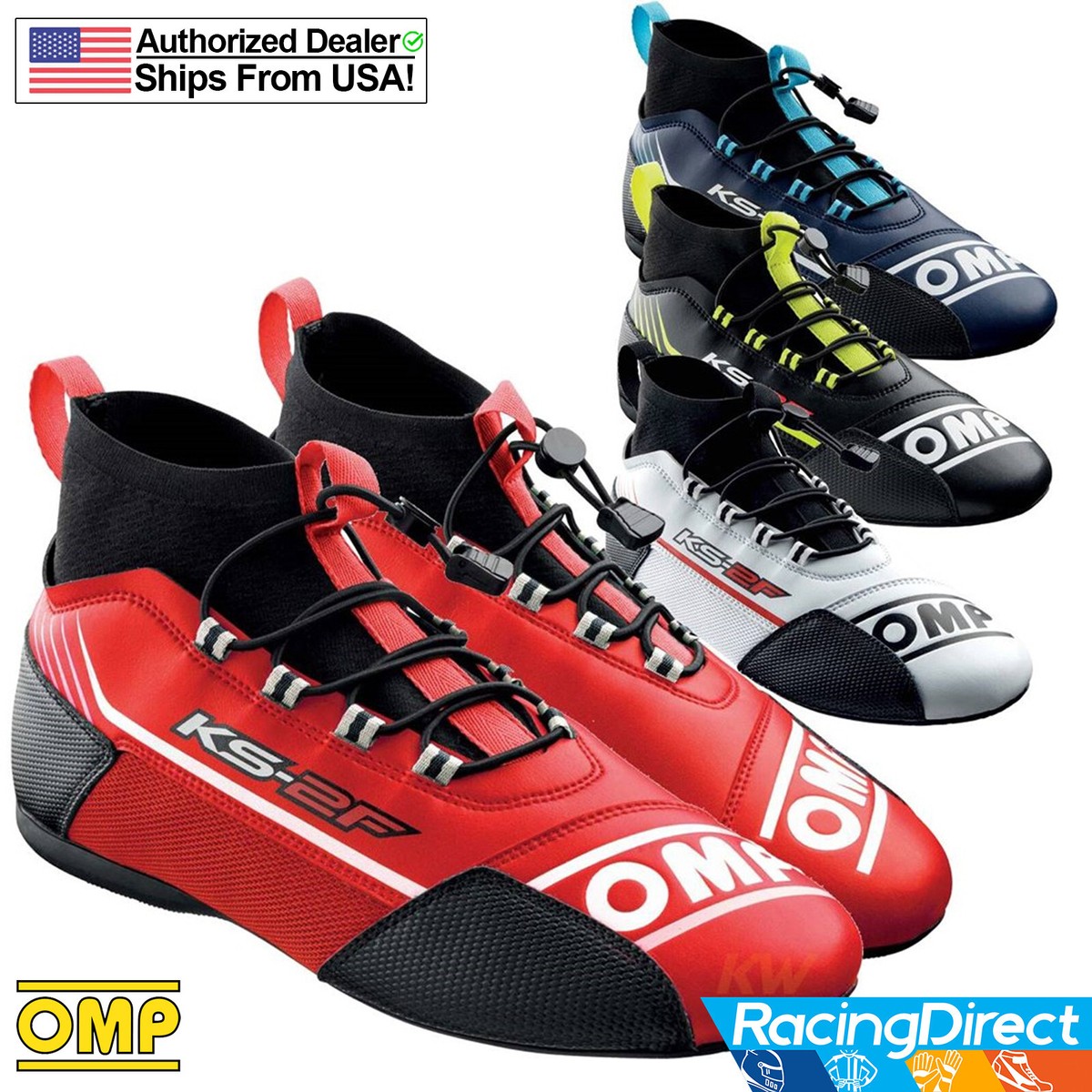 OMP - KS-2F Karting Shoes | Kart Racing KS2 Ankle Shoes | USA
