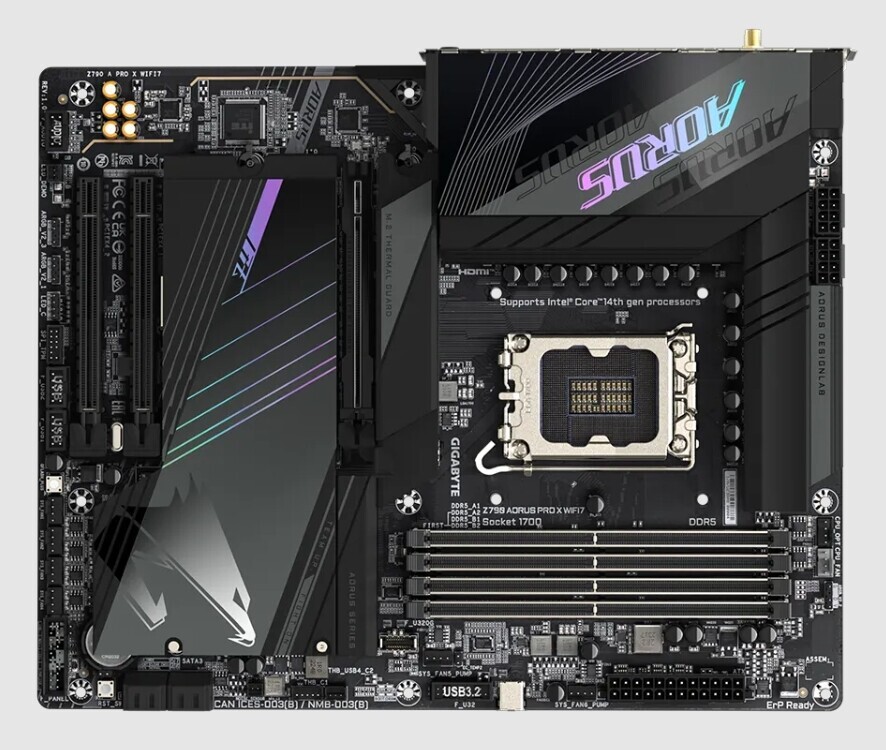 FOR GIGABYTE Z790 AORUS PRO X WIFI7 Motherboard LGA 1700 Z790 ATX DDR5 #F22