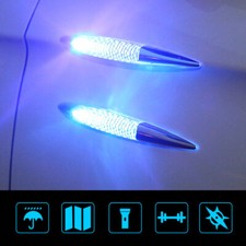 Car Solar Energy Led Shark Gill Magnetic Sticker Safety Warning Light Taillights