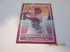 DYLAN CARLSON 2021 PANINI CHRONICLES OVERDRIVE PINK PRIZM  ROOKIE CARD #21