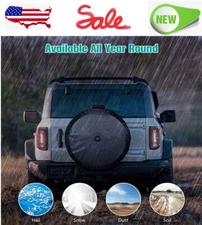 Black Hole Spare Wheel Tire Cover Soft Leather 29"30" 31" For Jeep Liberty Truck