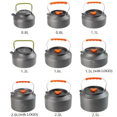 0.8L -/2.5L Outdoor Camping Water Pot Aluminum Alloy Tea Pot Coffee Pot
