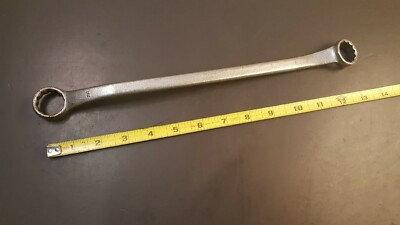 Vintage WB2628 VLCHEK Box-end Wrench 7/8'' x 13/16'' 13.25'' Length USA Made