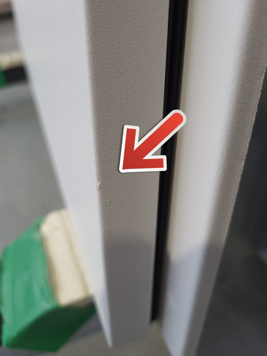 vente unique Porte d'entrée en acier vitrée avec inox H207 x L100 cm blanc - pou