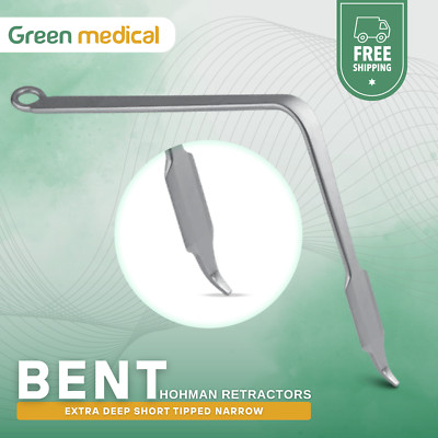 Retractor Small Deep Bent Hohmann Retractor Extra Deep, Short Tipped Narrow Blade Surgical ...