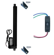 WindyNation 12V Linear Actuator + UP Down Switch + Mounting Brackets 225 lb Lift