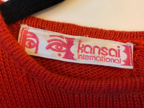 *VINTAGE* KANSAI YAMAMOTO Red Sequin Crop Sweater M - David Bowie Ziggy Stardust - Picture 7 of 8