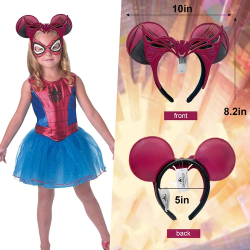 Disney Parks Marvel Scarlet Witch Minnie Ears Stirnband Wanda Maximoff 2023 NEU - Bild 3 von 6