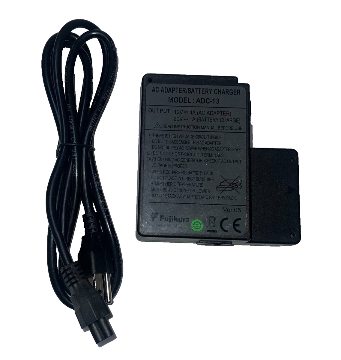 Fujikura ADC-13 AC Adapter Battery Charger For 60 Series Fusion