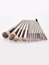 14pcs Champagne Makeup Brush Set Kit Pouch Bag Brushes Cosmetic Eyebrow Shadow