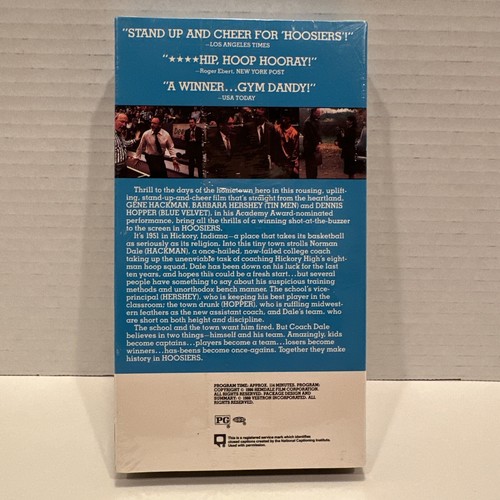 Hoosiers VHS 1988 Vestron Edition FACTORY SEALED!!! No Bar Code Basketball - Picture 2 of 8