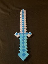  Video LED MINECRAFT Light Up Pixel Sword Color Blue Flashes  Sound; CosPlay