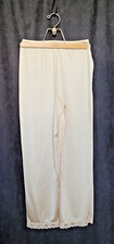 Vintage Vanity Fair Pajama Bottoms Pants Size 6 Beige Nylon Antron III NICE