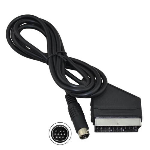 Black RGB Scart Cable AV Cord Stable Transmit for for NTSC and PAL P
