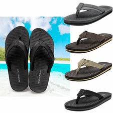 Men Thong Flip Flops Comfort Lightweight Summer Outdoor Vacation Beach Slippers