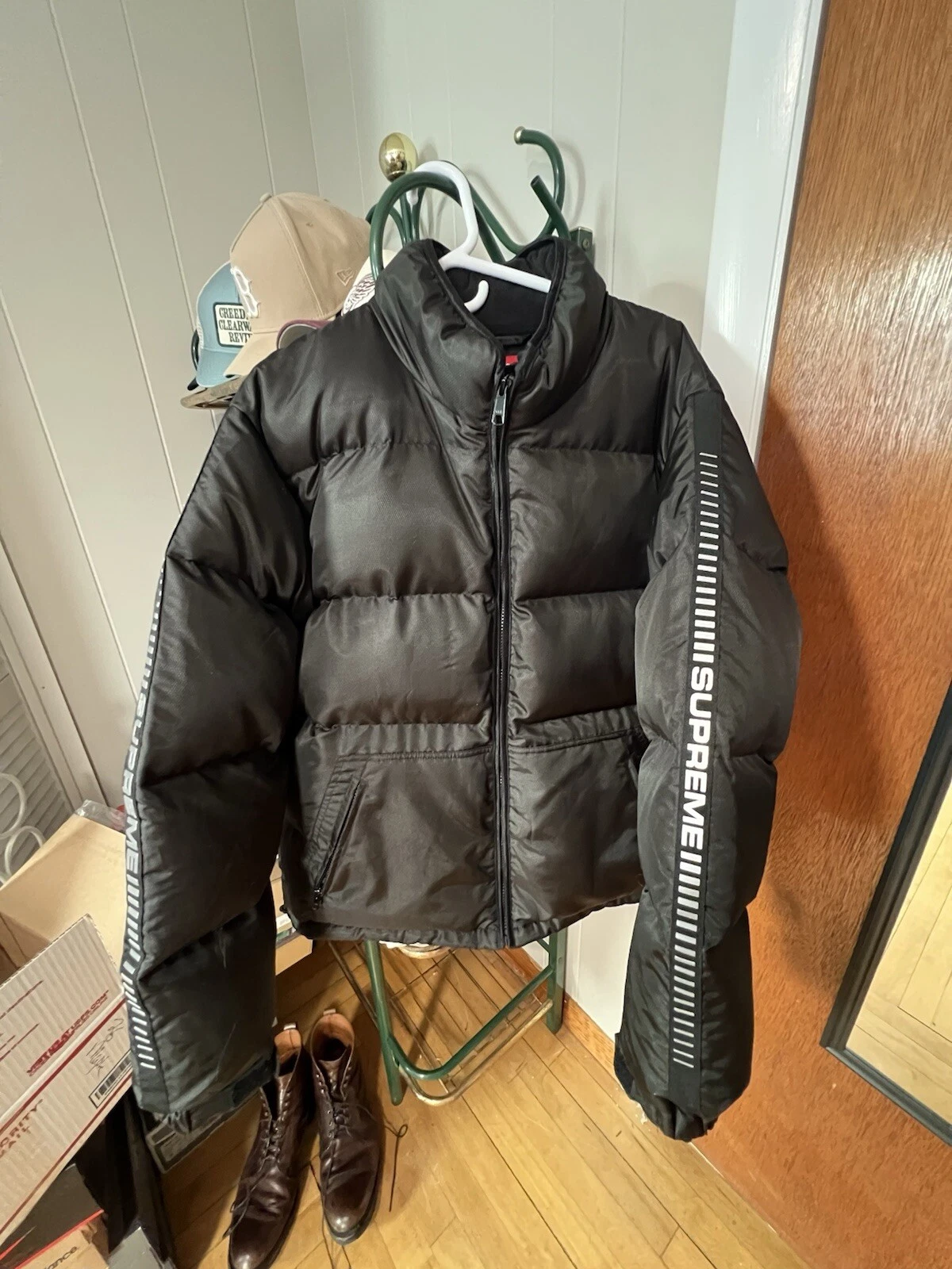 Doudoune réfléchissante suprême nylon noir portée 1 fois taille L