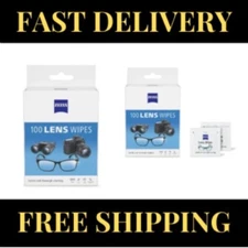 NEW Zeiss Optical Lens Pre-Moistened Eye Glasses Cleaning Wipes, 100 Total Count