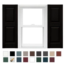 Mid America Raised Panel Vinyl Shutters 14.75in. Wide (1 Pair)