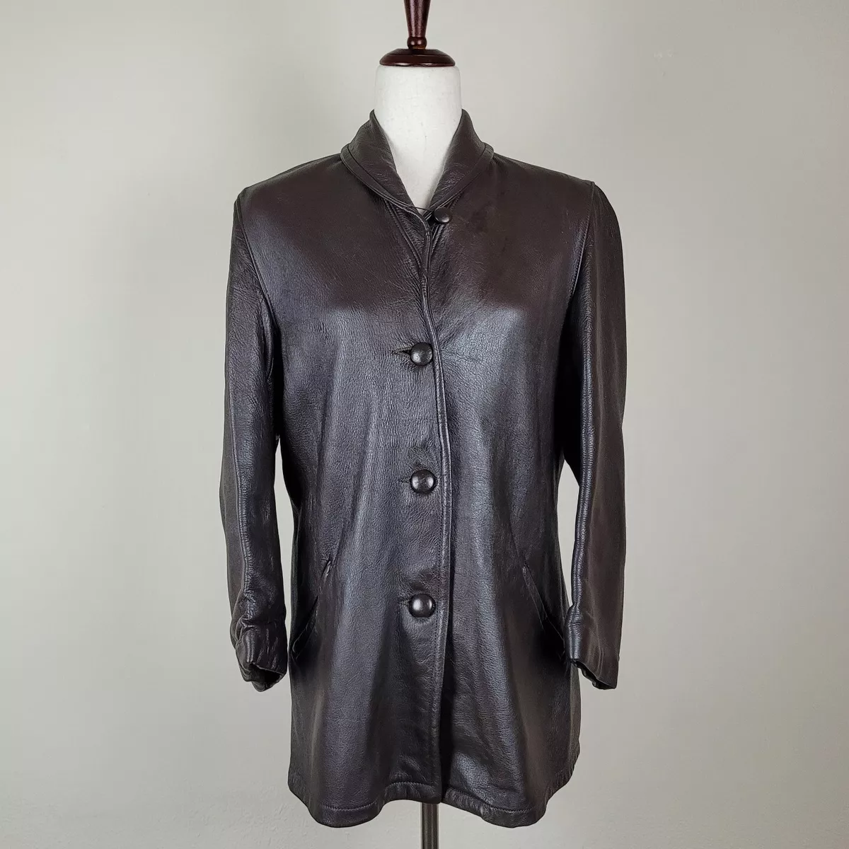 Mid Western Sport Togs Jacket Womens 36 Brown Deerskin Leather