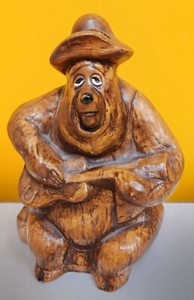 Vintage Country Bear Jamboree Big Al Collectible Ceramic Money Coin Bank NICE