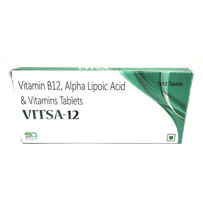 VITSA-12 Vitamin B12 Tablet with Vit B1, B6, Folic Acid & Alpha 60 Capsule