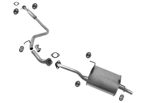 Mac Auto Parts Muffler Resonator Tail Pipe Kit For Dodge Caravan 2001-2007 (113" Wheelbase) - EPA Certified, 10-Year Warranty